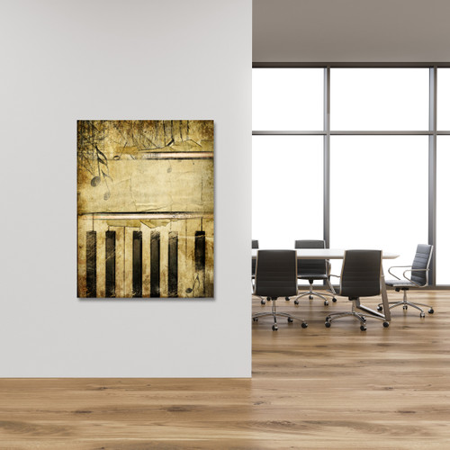 Abstract Piano Gallery Wrap Room Scene