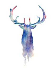 Watercolor Deer Gallery Wrap