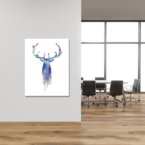 Watercolor Deer Gallery Wrap Close Up Image
