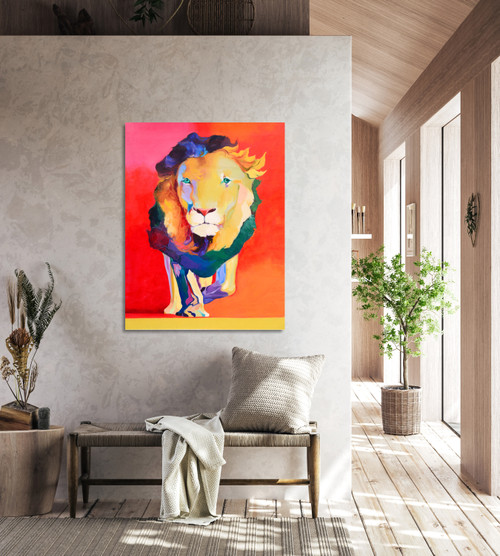 Vibrant Lion Room Scene