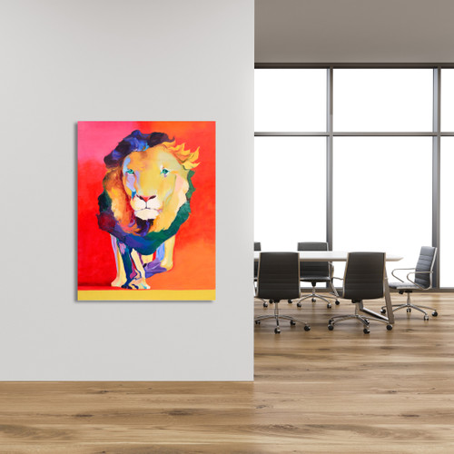 Vibrant Lion Close Up Image