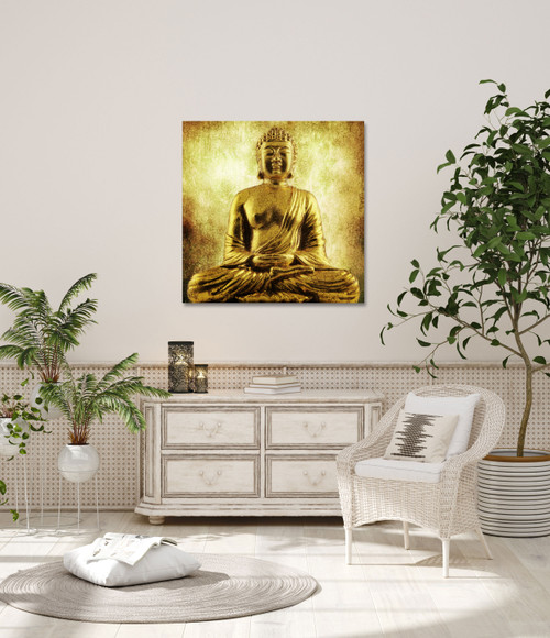 Golden Buddha Close Up Image