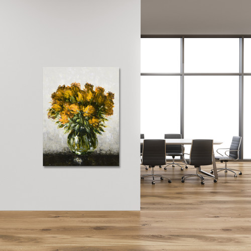 Yellow Rose Gallery Wrap Close Up Image