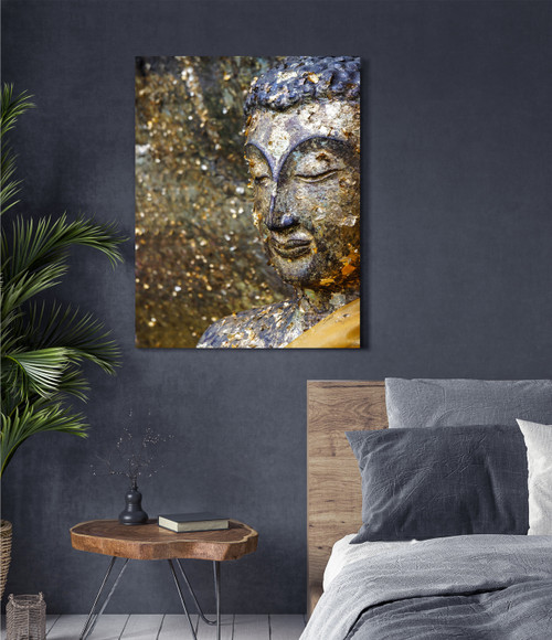 Glitter Stone Buddha Gallery Wrap Close Up Image