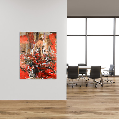 Red Dancer Gallery Wrap Room Scene