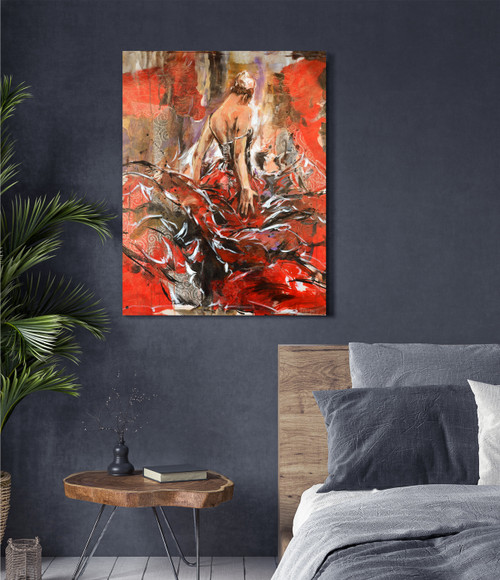 Red Dancer Gallery Wrap Close Up Image