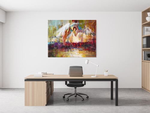 Abstract Crane Gallery Wrap Close Up Image