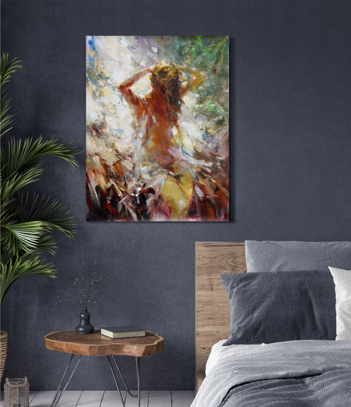 Abstract Lady Gallery Wrap Close Up Image