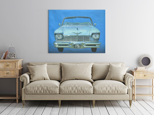 Classic Car Gallery Wrap Room Scene