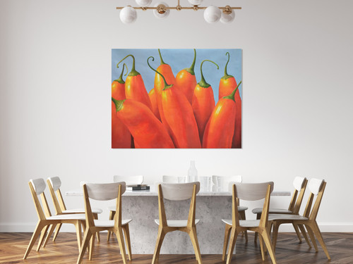 Red Hot Chili Pepper Gallery Wrap Close Up Image