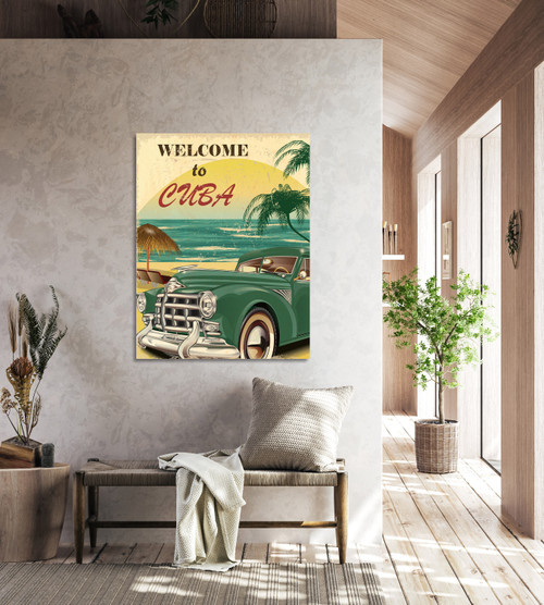 Welcome Cuba Gallery Wrap Room Scene