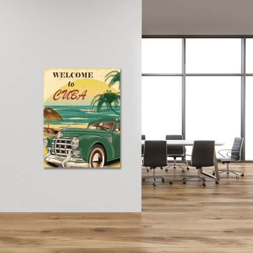 Welcome Cuba Gallery Wrap Close Up Image