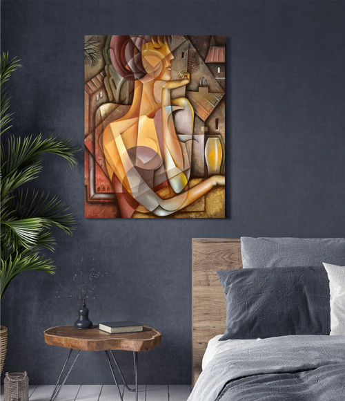 Cubism Woman Gallery Wrap Close Up Image