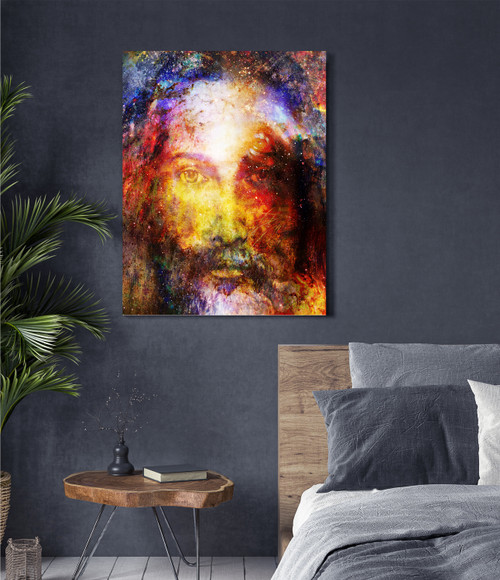 Face of Jesus Gallery Wrap Close Up Image