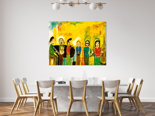 Modern Band Gallery Wrap Room Scene