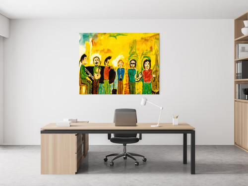 Modern Band Gallery Wrap Close Up Image