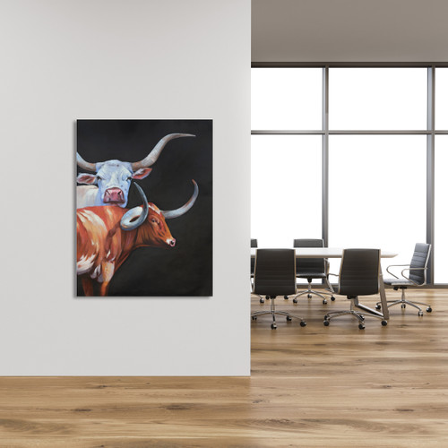 Longhorns Gallery Wrap Close Up Image
