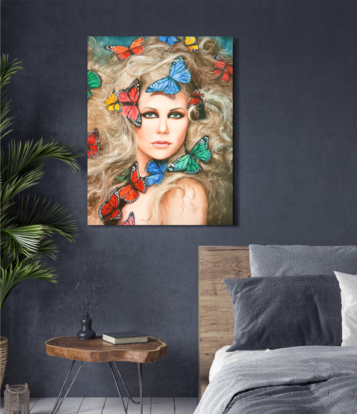 Butterfly Woman Gallery Wrap Close Up Image