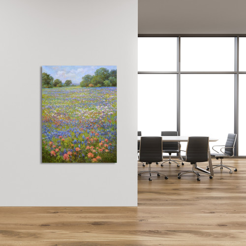 Floral Field Gallery Wrap Room Scene