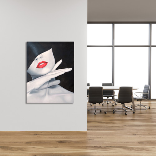 Red Lips Gallery Wrap Close Up Image