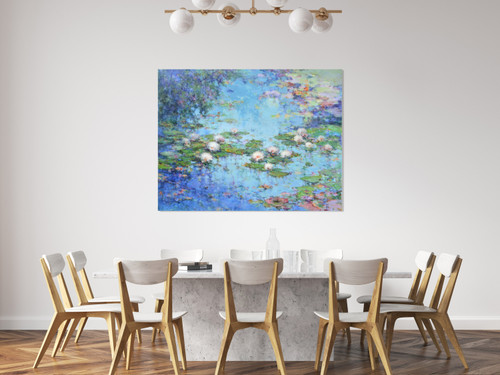 Water Lilies Gallery Wrap Room Scene