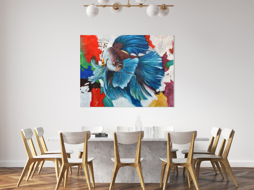 Fish Color Background Room Scene