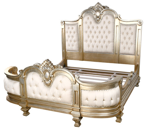 The Platine Maison Royal Bed  Hand Carved Mahogany Close Up Image