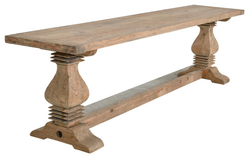 American Farmhouse Reclaimed  Wood Bench Close Up Image