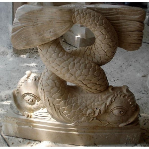 Pair of Gold Travertine Table Bases