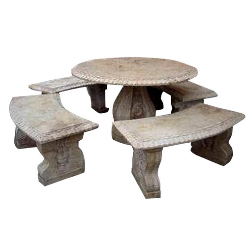 Rare Travertine Patio Set 5