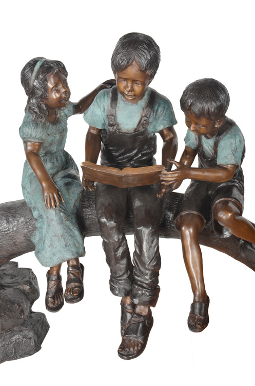 Three Kids on Tree 81 Inch Close Up Image
