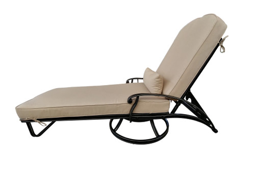 Elisabeth Swivel Chaise Lounge With Pillow Room Scene