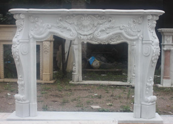 Hunan White Marble Mantel