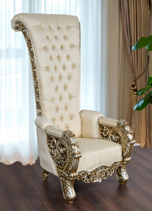 Spectacular Palace Platine High Back Chair 74 Inches Grand Room Scene