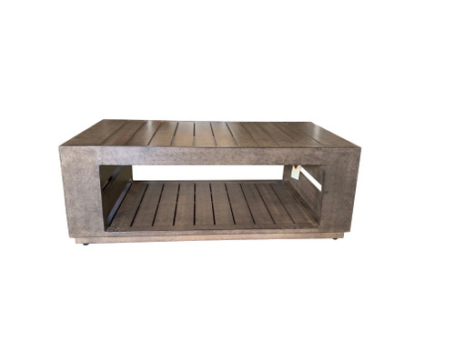 Mountain Studio Outdoor Coffee Table 50 Inch, Aluminum