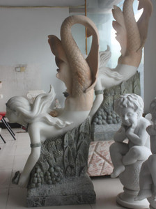 Mermaid Marble Statue T7824