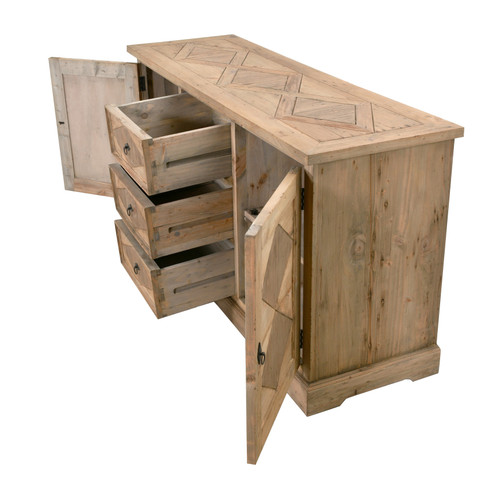 Inverness Farmhouse Diamond Sideboard Buffet Room Scene