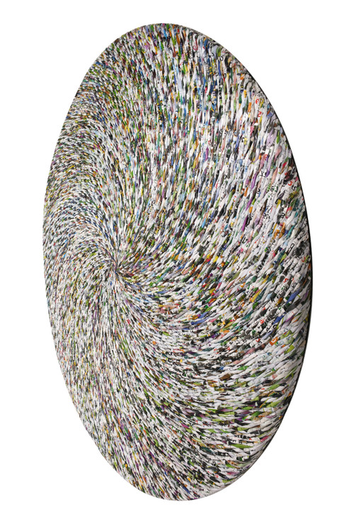 Quilled Cyclone 48 Inch Round Wall Art Close Up Image
