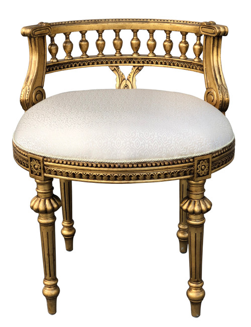 Gold Genoa Cream Vanity Chair Room Scene