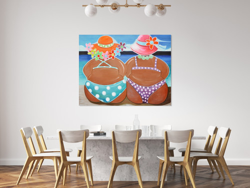 Polka Dot Bikini Ladies Gallery Wrap Room Scene