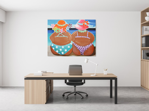 Polka Dot Bikini Ladies Gallery Wrap Close Up Image