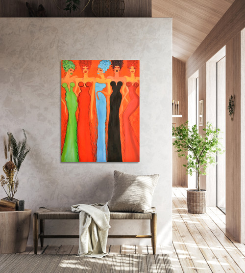 Curvy Ladies Gallery Wrap Room Scene