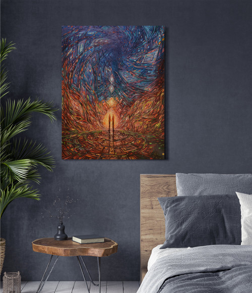 Couple Abstract II Gallery Wrap Close Up Image