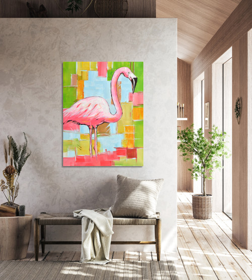 Flamingo Gallery Wrap Room Scene