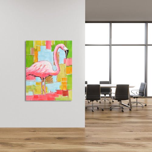 Flamingo Gallery Wrap Close Up Image