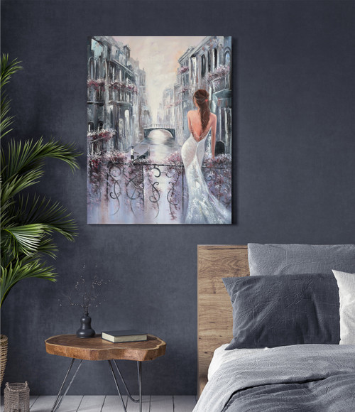 Lady In Venice Gallery Wrap Close Up Image