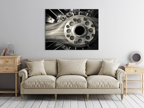 Airplane Propeller Close Up Gallery Wrap Room Scene