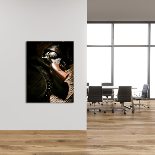 Vintage cowboy leather holster Gallery Wrap Close Up Image