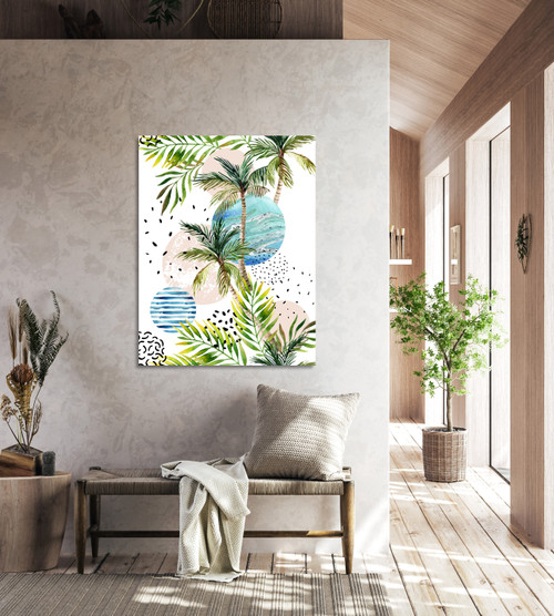 Abstract summer Gallery Wrap Room Scene