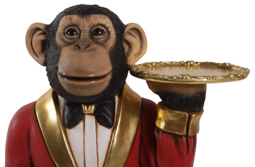 Chadsy the Chimp Waiter 37.5" Tall Close Up Image